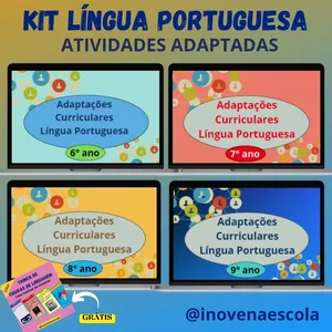 Imagem de capa para o Ebook Kit Língua Portuguesa - Atividades Adaptadas Inove na Escola