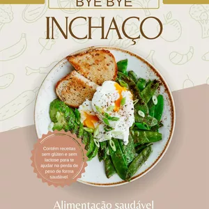 Imagem de capa para o Ebook Bye Bye Inchaço – Barriga lisa em 30 dias sem glúten e sem lactose