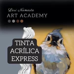 Imagem de capa para o Curso online Tinta Acrílica Express - Pintura em Tela