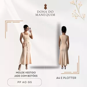 Imagem de capa para o Ebook MOLDE VESTIDO JADE COM BOTÕES