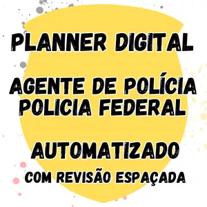 Imagem de capa para o Ebook Planner Concurso Policia Federal - Agente de Polícia [pré-edital] - Notion