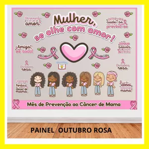Imagem de capa para o Ebook Painel outubro ROSA_MULHER se olhe com amo