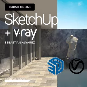 Imagen de portada para Curso online Curso Sketchup + Vray