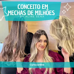 Imagem do curso Conceito em mechas de milhões by Aline Sena
