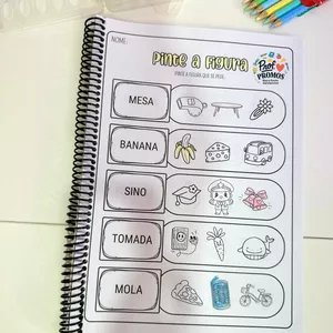 Imagem de capa para o Ebook Apostila Pinte as Figuras – Sílabas Simples