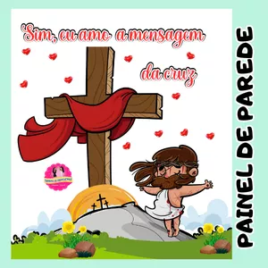 Imagem de capa para o Curso online Painel de parede  (Sim, eu  amo  a  mensagem  da  cruz...)RECANTO DO SABER INFANTIL 