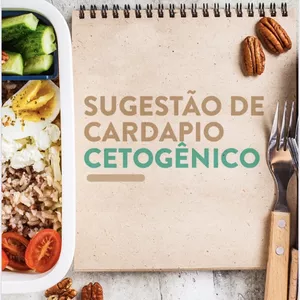 Imagem de capa para o Ebook SUGESTÃO DE CARDÁPIO CETOGÊNICO 