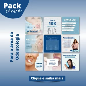 Imagem principal do produto  Pack Canva para Odontologia