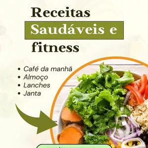 Imagem de capa para o Ebook Receitas saudáveis e fitness - cardápio para 1 semana