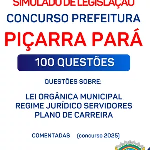 Imagem de capa para o Ebook PDF PIÇARRAS PARÁ SIMULADO 2025