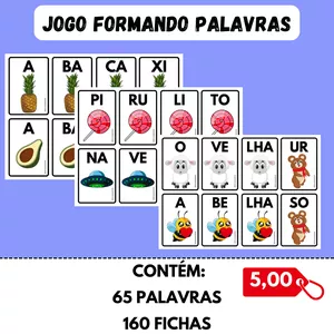 Imagem de capa para o Ebook 🔤 Jogo Formando Palavras – Alfabetização Divertida