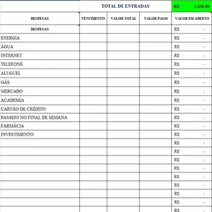 Imagem de capa para o Ebook PLANILHA DE CONTROLE FINANCEIRO PESSOAL