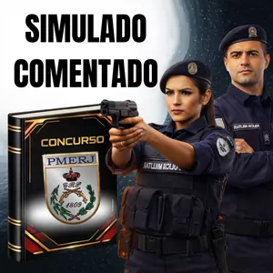 Imagem de capa para o Ebook SIMULADO COMENTADO PMERJ