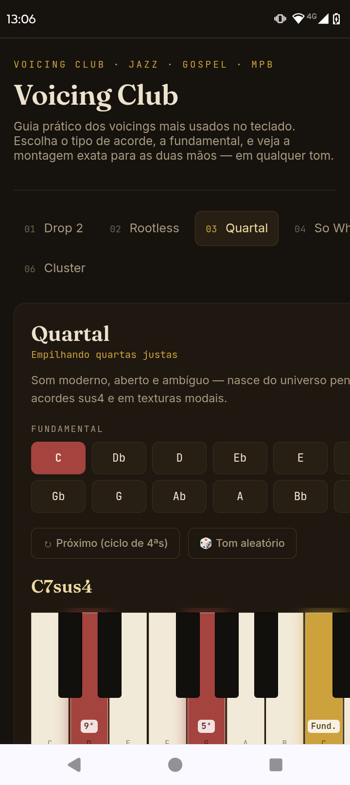 Imagem do curso App Voicings Gospel Jazz Americano 