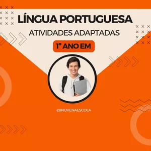Imagem de capa para o Ebook Língua Portuguesa 1º ano EM Atividades Adaptadas