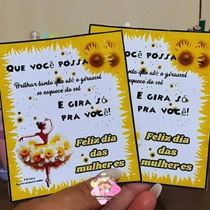 Imagem de capa para o Ebook 🩵Lembrancinha dia da mulher girassol 🩵