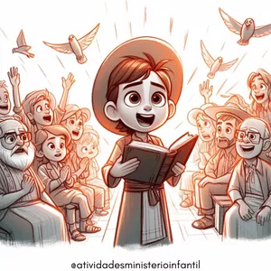 Imagem de capa para o Ebook Esboço de Pregação para crianças com visual