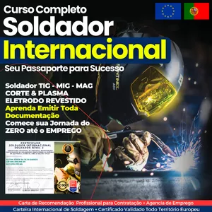 Curso Completo de Soldador Internacional | Vídeo Aula + Apostilas