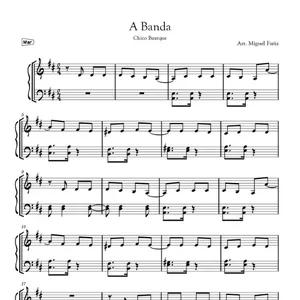 Imagem de capa para o Ebook PARTITURA A Banda (Chico Buarque) - Arr. Marimba - Miguel Faria