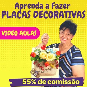Imagem de Aprendendo a Fazer Placas Decorativas  criado por Criar na hotmart