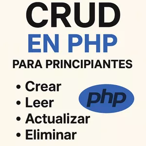 Imagen de portada para Ebook CRUD PHP PROGRAMANDO FACIL