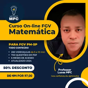 Imagem de capa para o Curso online MATEMÁTICA PARA FGV