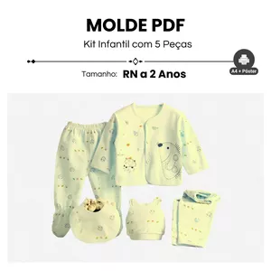 Imagem de capa para o Ebook MOLDE KIT INFANTIL COM 5 PEÇAS