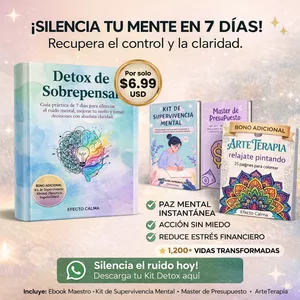 Imagen de portada para Ebook Detox de Sobrepensar: Guía para Silenciar el Ruido Mental