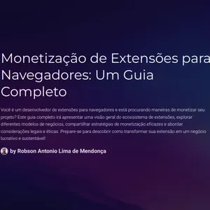 Imagem de capa para o Ebook Monetização de Extensões para  Navegadores: Um Guia  Completo