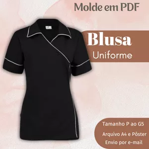 Imagem de capa para o Ebook MOLDE EM PDF BLUSA UNIFORME 