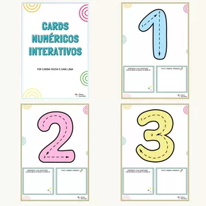 Imagem de capa para o Ebook Cards Numéricos Interativos - 1 à 20