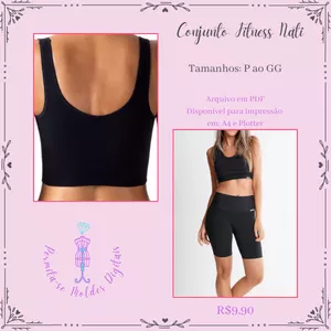 Imagem de capa para o Curso online Molde Conjunto Fitness Nati (PP ao GG).