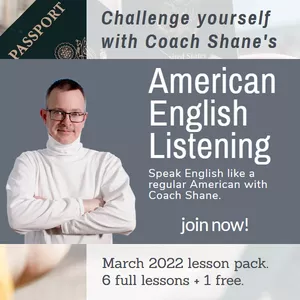 Cover image for Online course Coach Shane's American English Listening - March 2022