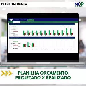 Imagem de capa para o Ebook PLANILHA ORÇAMENTO PROJETADO X REALIZADO