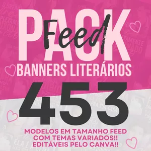 Imagem de capa para o Ebook Pack Banners Literários Feed