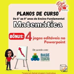Imagem de capa para o Ebook Planejamento anual de Matemática + 4 jogos Powerpoint