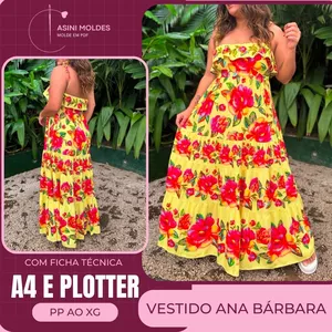 Imagem de capa para o Curso online VESTIDO ANA BÁRBARA - Molde em PDF