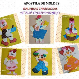 Imagem de Apostila Digital de Moldes -Galinhas Charmosas criado por Cursos Educativos na hotmart