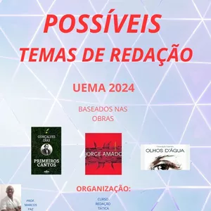 Imagem de capa para o Ebook POSSÍVEIS TEMAS: REDAÇÃO UEMA 2024.