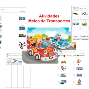 Imagem de capa para o Ebook Atividades Meios de Transporte 