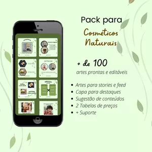 Imagem de capa para o Curso online Pack Canva Cosméticos