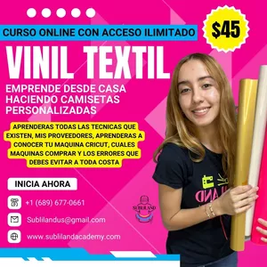 Imagen de portada para Curso online Curso Vinil Textil