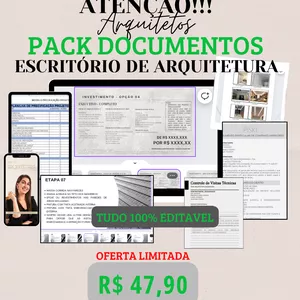 Imagem de capa para o Ebook COMBO ARQ - arquivos para escritorio de arquitetura, projetos e obras