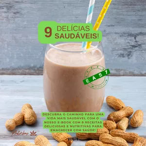 Imagem de capa para o Ebook Delícias Saudáveis 9 Receitas de Lanches para Emagrecer com Sabor e Nutrição.