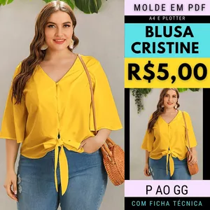 Imagem de capa para o Ebook Molde Blusa Cristine