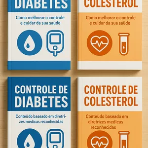 Imagem de capa para o Ebook  Controle de diabetes e colesterol.