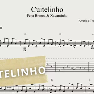 Imagem de capa para o Ebook Cuitelinho - Pena Branca &amp; Xavantinho: Transcrição p Violão Solo c/ Tablatura + Partitura + Cifra.