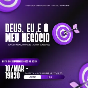 Imagem de capa para o Evento presencial CULTO DOS EMPREENDEDORES DO REINO 