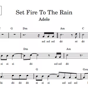 Imagem de capa para o Ebook Set Fire To The Rain (Adele) - Partitura Facilitada com Playback
