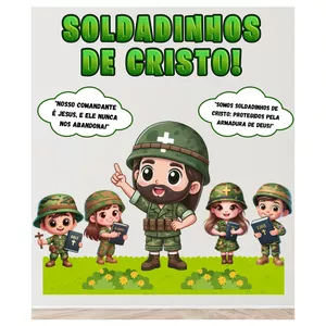 Imagem de capa para o Ebook Painel Decorativo Soldadinhos de cristo 
